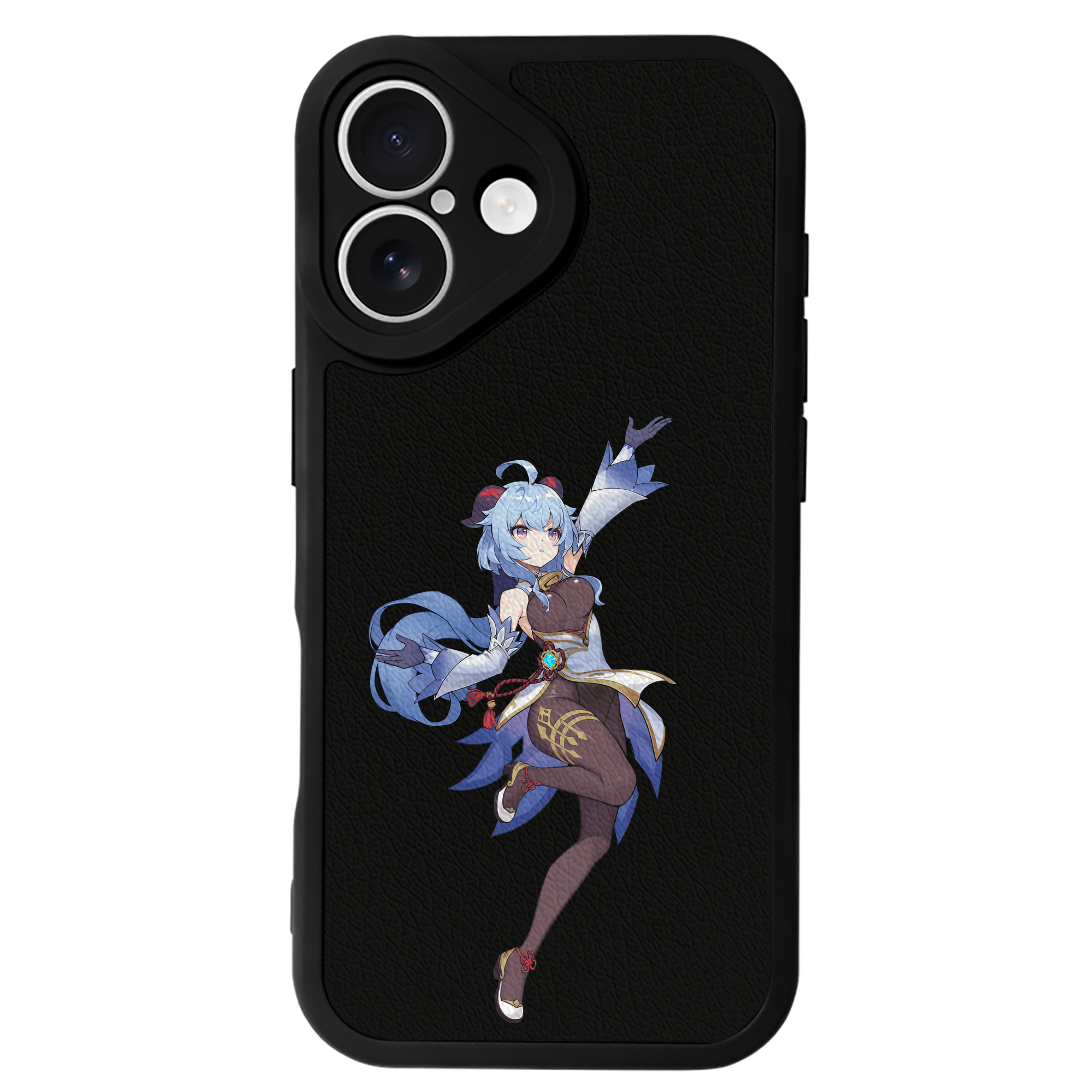 げんし神 甘雨 かんう genshin Ganyu 【iPhone 16シリーズ対応】シリコンスマホケース（レザー調） 材質：シリコン